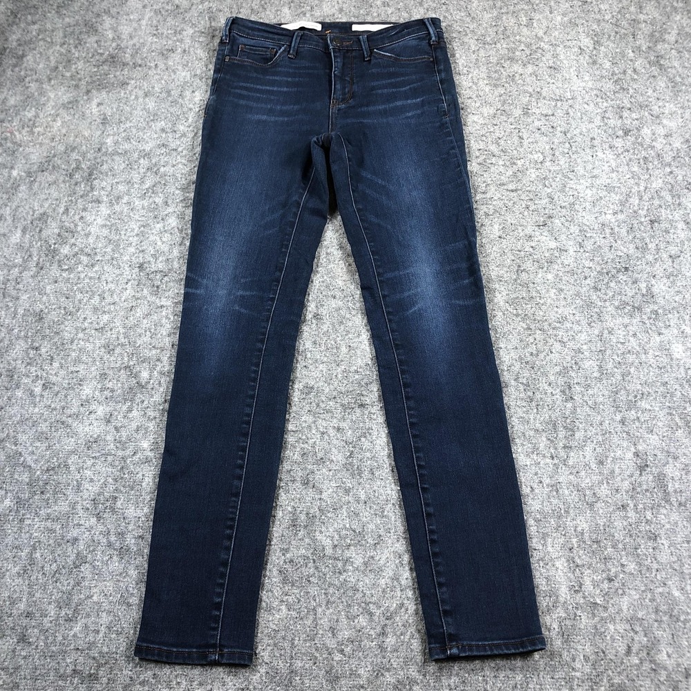 Pilcro Serif Jeans Womens 28 Tall Dark Wash Mid Rise Skinny Stretch Anthropologi